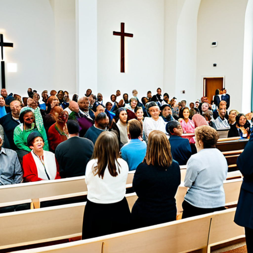 기독교와 내적 성찰 - Modern Church Community**
"A diverse group of fully clothed people, appropriate attire, of various ...
