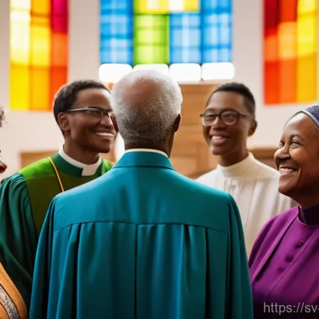 기독교와 성소수자 - **Prompt 1: Inclusive Church Community**
    "A vibrant, medium shot of a diverse and intergeneratio...
